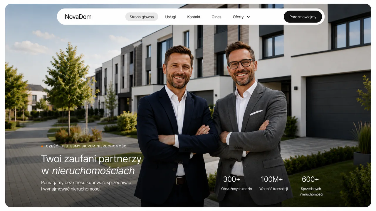 Przykładowy projekt strony - biuro nieruchomości
